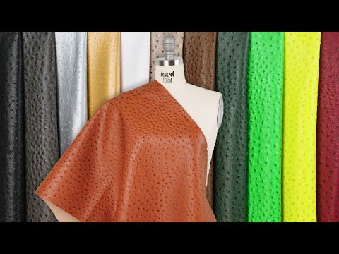 Kidepo Neon Yellow Faux Ostrich Leather Vinyl - Image 5 of 5