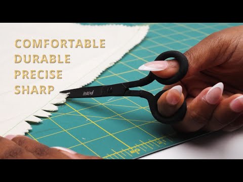 Mood Matte Black Embroidery Scissors with Matte Rubber Grips - 5"