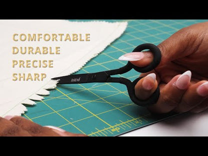 Mood Matte Black Embroidery Scissors with Matte Rubber Grips - 5"