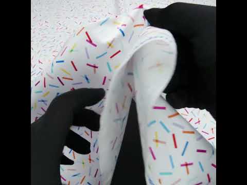 Printed Quilting Cotton by Ghazal Razavi for FIGO Studio - Rainbow and White Confetti - Dovetail Collection