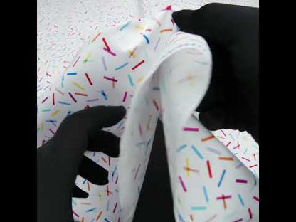 Printed Quilting Cotton by Ghazal Razavi for FIGO Studio - Rainbow and White Confetti - Dovetail Collection