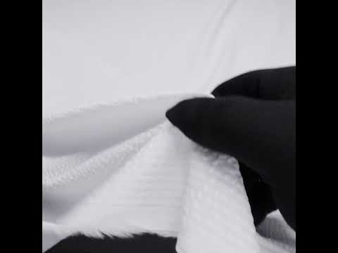 Polyester and Cotton Seersucker - White on White Candy Stripes - Wylie Collection