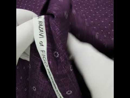 Printed Quilting Cotton by Ghazal Razavi for FIGO Studio - Purple Stitches Circles - Stash Collection
