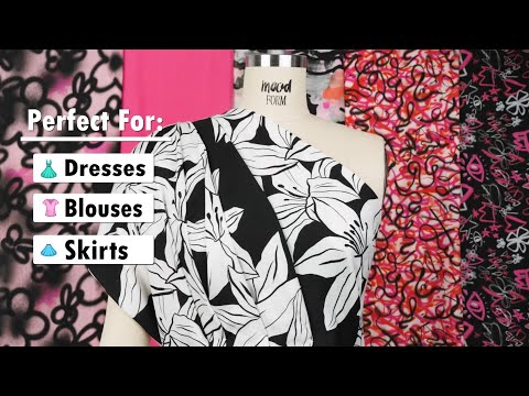 Rayon Challis - White Floral - Central Park Spring Print - Mood Exclusive Metro Collection