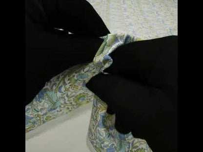 Liberty Fabrics Tana Lawn® - Lodden Green - Light Green, Pastel Blue and Golden Yellow Arts and Crafts Floral