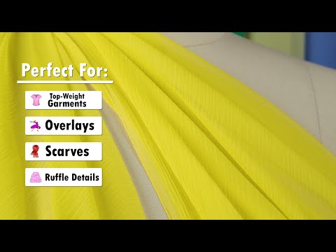 Crinkled Silk Chiffon - Sunny Lime - Premium Collection