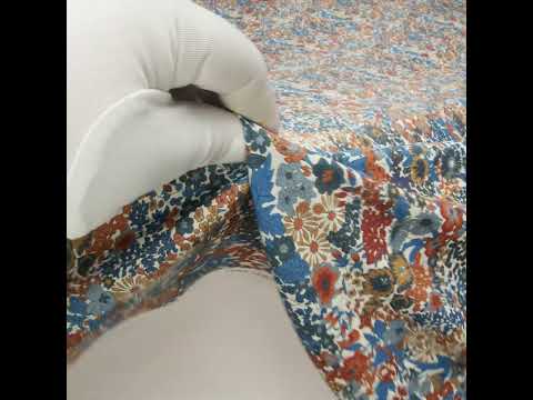 Liberty Fabrics Tana Lawn® - Margaret Annie Blue - Brown, Blue and Beige Hand Drawn Florals - Image 6 of 6