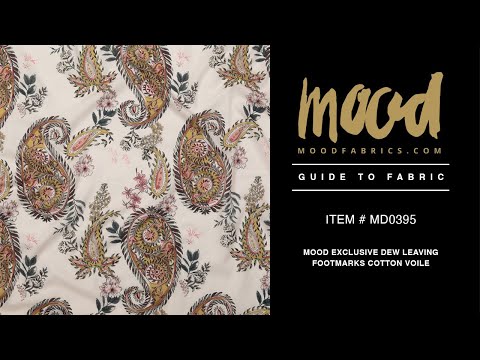 Cotton Voile - Cream Pink Paisleys - Leaving Footmarks Print - Mood Exclusive Kenko Collection - Image 5 of 5