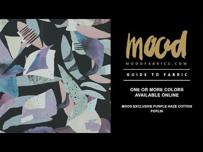 Cotton Poplin - Gray and Multicolor Abstract - Purple Haze Print - Mood Exclusive Avenable Collection