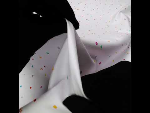 Printed Quilting Cotton by Ghazal Razavi for FIGO Studio - White and Rainbow Flowers - Seasons Basics Collection - Image 7 of 7