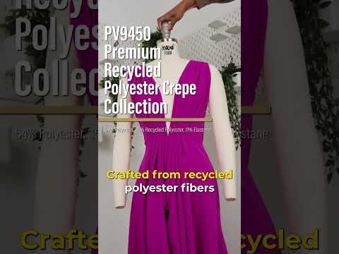 Stretch Recycled Polyester 4-Ply Crepe - Yellow - Premium Collection