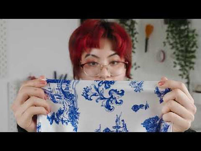 Mood Exclusive Italian Black Bean and Cloud Dancer Elegant Toile Silk Charmeuse