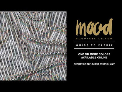 Holographic Geometric Reflective Stretch Knit