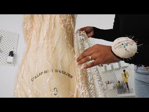 Glitter Tulle - Mink and Silver Linear Geometry - Image 6 of 6