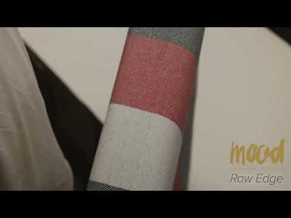 Famous Designer Red, White and Navy Stripes Brushed Twill Double Cloth Coating