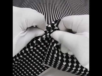 Italian Black/Off-White Stretch Cotton Print