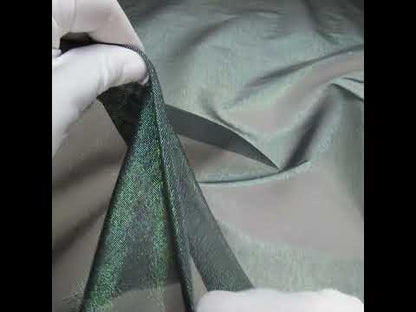 Stiff Polyester Organdy - Black Sparkle - Rhiannon Collection