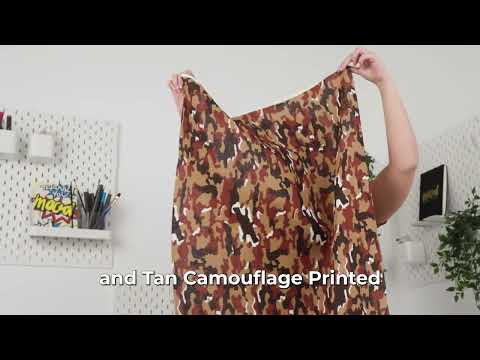 Medium Weight Linen Woven Print - Brown, Russet and Tan Camouflage - Image 6 of 6