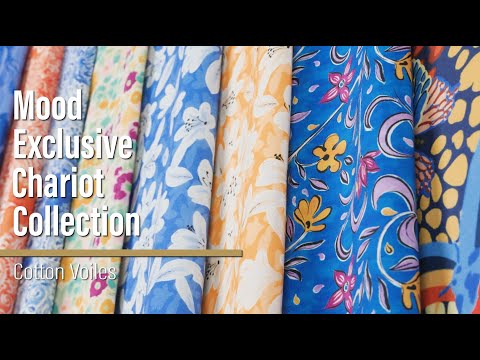 Cotton Voile - Purple, Orange and Blue Houses - Sunlit City Print - Mood Exclusive Chariot Collection