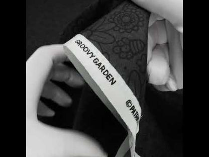 Printed Quilting Cotton by Patrick Lose for Northcott - Black on Black Groovy Garden Floral - Basically Black & White Collection