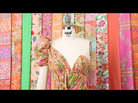 Cotton Voile - Orange Patchwork Paisley - Pastel Patina Print - Mood Exclusive Gisele Collection