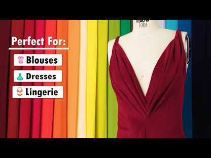 Silk Crepe de Chine - Red - Premium Collection