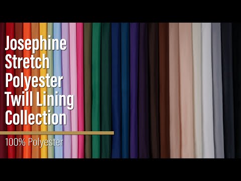 Stretch Polyester Twill Lining - Light Gray - Josephine Collection