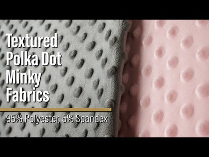 Dotted Minky - Silver Textured Polka Dots