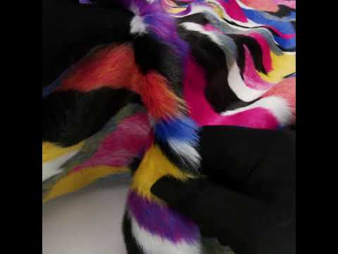 Vibrant Multicolored Faux Fur