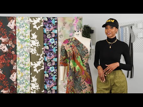 Stretch Cotton Twill Print - Brown and Green Textural Palm Trees - Mood Exclusive Island Energy