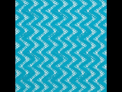 Nanette Lepore Blue Atoll Zig Zag Cotton-Poly Lace