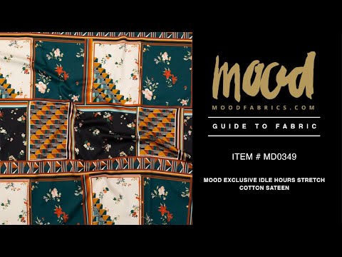 Stretch Cotton Sateen - Floral and Geometric Patchwork - Idle Hours Print - Mood Exclusive Kenko Collection