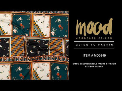 Stretch Cotton Sateen - Floral and Geometric Patchwork - Idle Hours Print - Mood Exclusive Kenko Collection