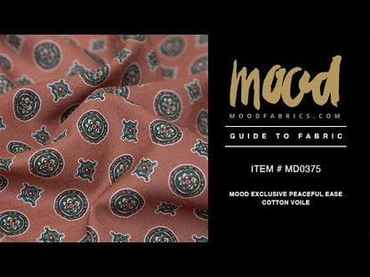 Cotton Voile - Rose Taupe Medallions - Peaceful Ease Print - Mood Exclusive Kenko Collection