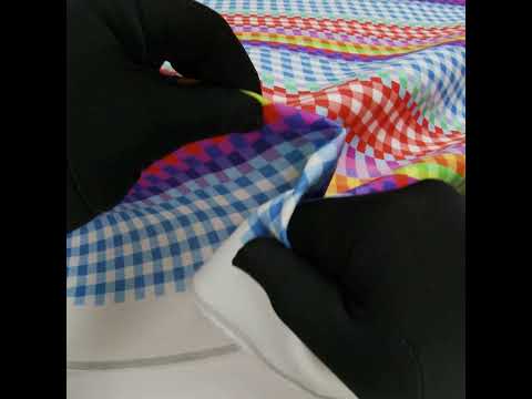 Linen and Rayon Woven - Rainbow Checkers - Picnic Patisserie Print - Mood Exclusive Sugar Collection