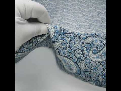 Liberty Fabrics Tana Lawn® - Lee Manor Dark Blue - Blue and White Paisley - Image 6 of 6