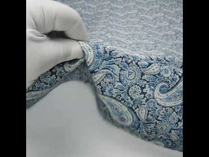Liberty Fabrics Tana Lawn® - Lee Manor Dark Blue - Blue and White Paisley