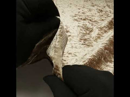 Snakeskin Embossed Polyester Crushed Velvet - Bronze - Mireia Collection