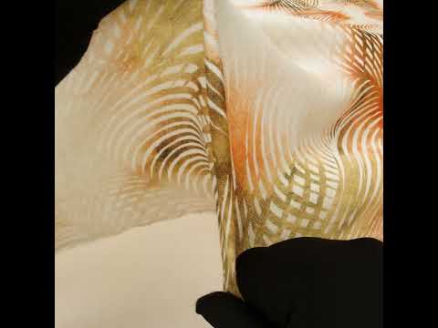 Medium Weight Linen Woven Print - Blush, Olive and White Illuminated Palm Leaves - Image 6 of 6