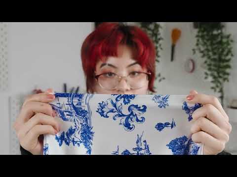 Mood Exclusive Italian Blue and Cloud Dancer Elegant Toile Silk Charmeuse