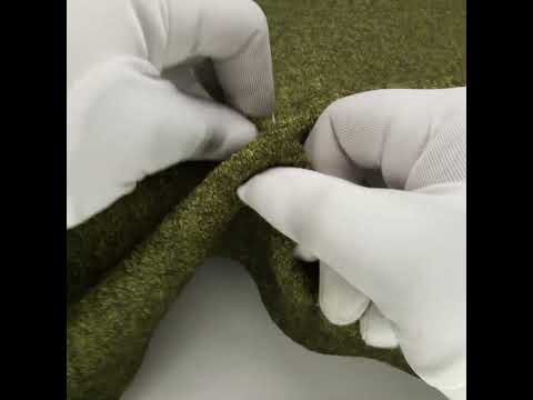 Boiled Wool Coating Fabric - Chartreuse Marbled - Ketil Collection