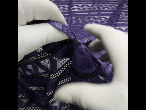 Corded Lace - Violet and Black Geometric Stripes - Image 6 of 6