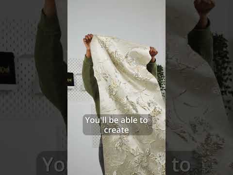 Metallic Gold and Silver Flower Clippings Luxury Brocade - Image 6 of 6