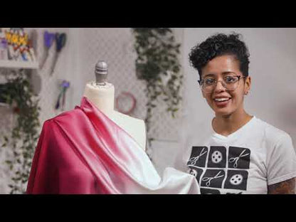 Whisper White and Mazarine Blue Ombre Silk Charmeuse