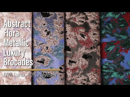 Metallic Luxury Brocade - Baby Pink, Rose Gold and Lavender Abstract Flora