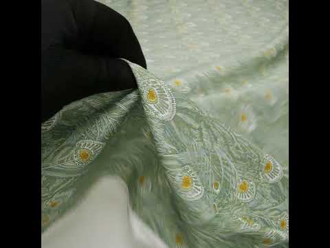 Liberty Fabrics Tana Lawn® - Queen Hera Green - Basil Green and Golden Yellow Field of Feathers