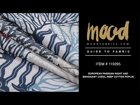 European Parisian Night and Mahogany Coral Reef Cotton Poplin