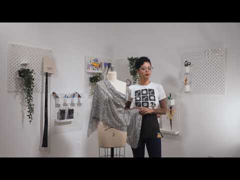 Tulle with Metallic Platinum Glitter - Clearwater - Platina Collection