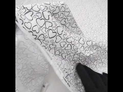 Printed Quilting Cotton by Patrick Lose for Northcott - Black on White Doodle Hearts - Basically Black & White Collection