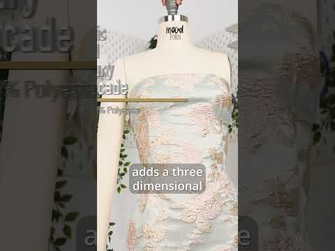 Metallic Gold, Baby Pink and Light Gray Floral Luxury Brocade - Image 7 of 7